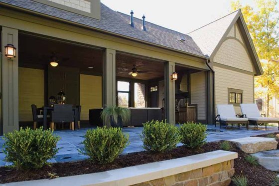 Exterior - Rear Elevation 4 for European House Plan #928-180 - 3 bed, 3.5 bath