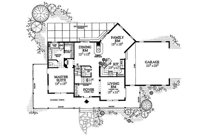 Dream House Plan - Floor Plan - Main Floor for Victorian House Plan #72-1090 - 4 bed, 2.5 bath