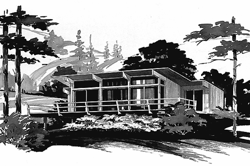 House Design - Contemporary Exterior - Front Elevation Plan #72-529