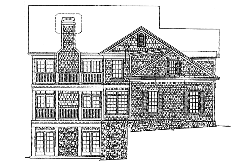 Home Plan - Exterior - Rear Elevation for Colonial House Plan #429-265 - 5 bed, 4.5 bath