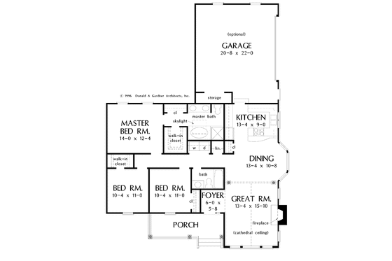 Floor Plan - Main Floor for Country House Plan #929-387 - 3 bed, 2 bath
