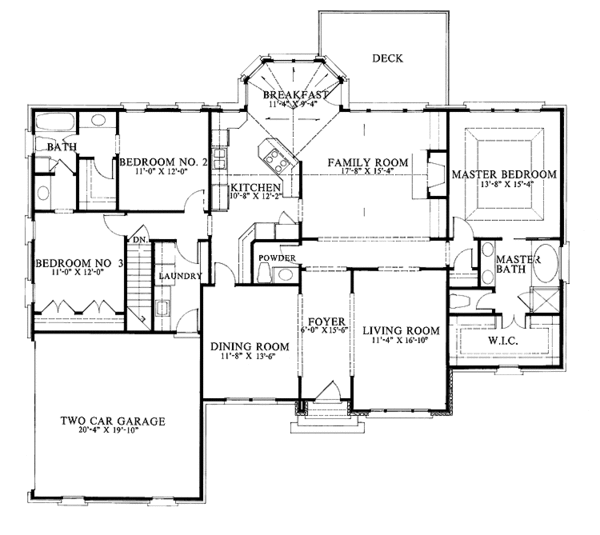 Dream House Plan - Country Floor Plan - Main Floor Plan #429-154