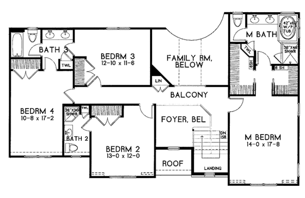 Dream House Plan - Country Floor Plan - Upper Floor Plan #328-463