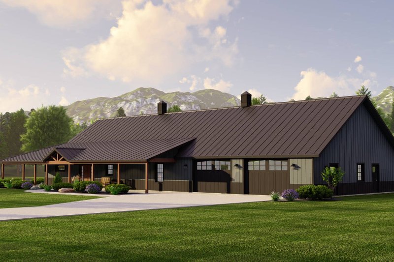 Architectural House Design - Exterior - Other Elevation for Barndominium House Plan #1064-218 - 3 bed, 3.5 bath