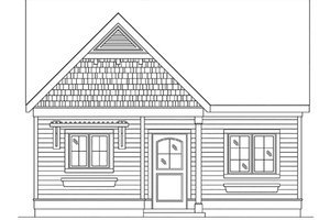 Exterior - Front Elevation 3 for Cottage House Plan #22-606 - 1 bed, 1 bath