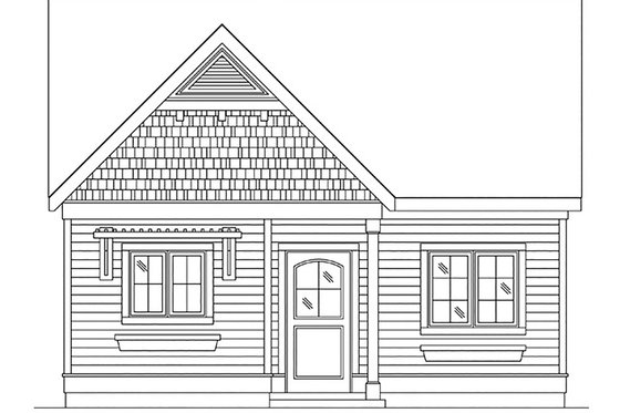 Exterior - Front Elevation 3 for Cottage House Plan #22-606 - 1 bed, 1 bath