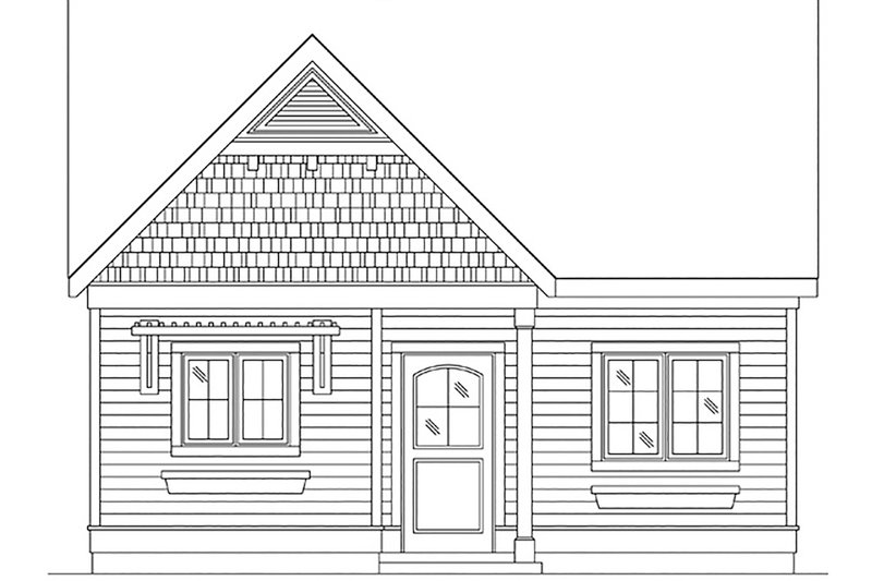 House Plan Design - Exterior - Front Elevation 3 for Cottage House Plan #22-606 - 1 bed, 1 bath