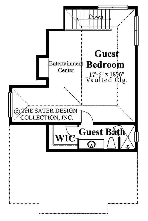 House Blueprint - Mediterranean Floor Plan - Upper Floor Plan #930-107