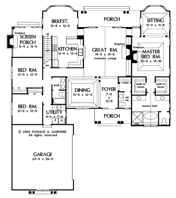 House Plan Design - Craftsman Floor Plan - Main Floor Plan #929-802