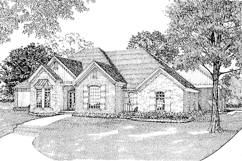 Home Plan - Traditional Exterior - Front Elevation Plan #17-2625