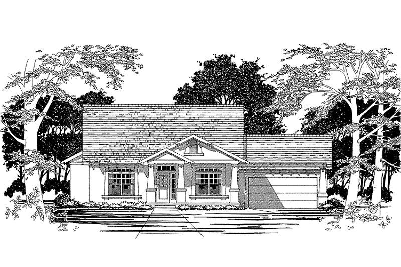 Home Plan - Exterior - Front Elevation 3 for Craftsman House Plan #472-135 - 3 bed, 2 bath