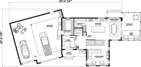Farmhouse Floor Plan - Main Floor Plan #23-2785