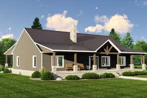 Exterior - Other Elevation 2 for Ranch House Plan #1064-254 - 3 bed, 2 bath