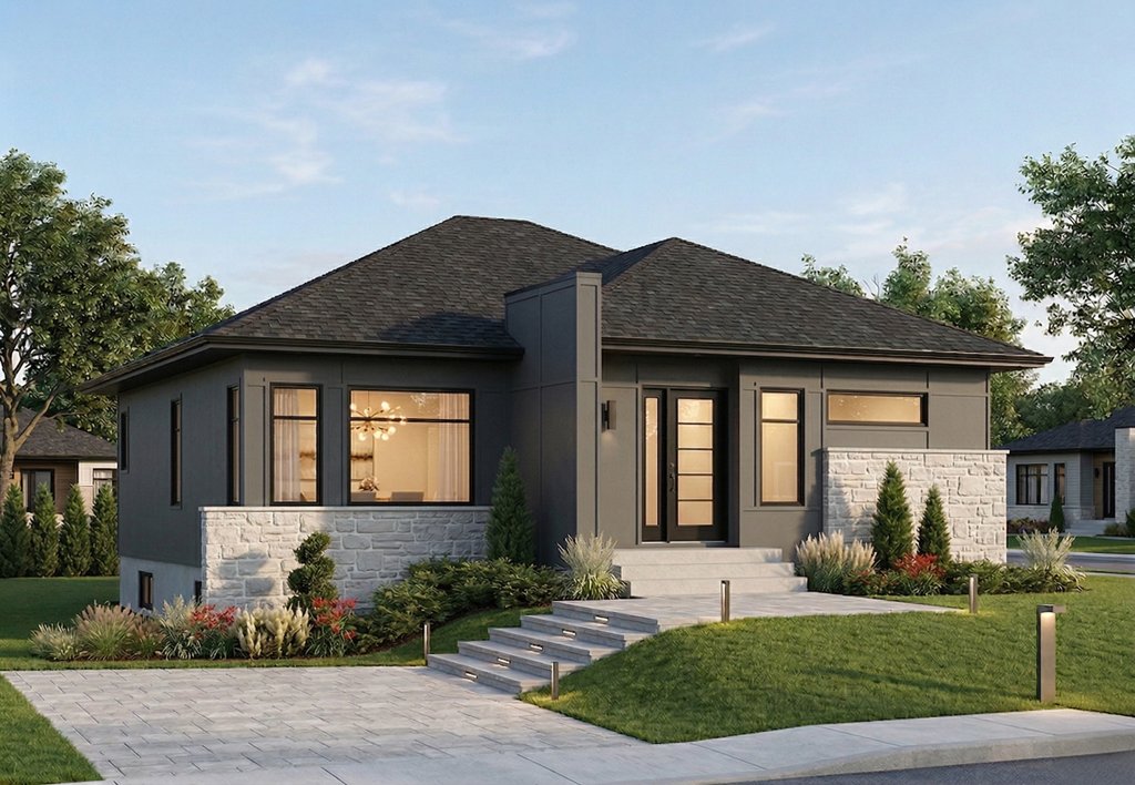 Exterior - Front Elevation 2 for Contemporary House Plan #23-2572 - 2 bed, 1 bath