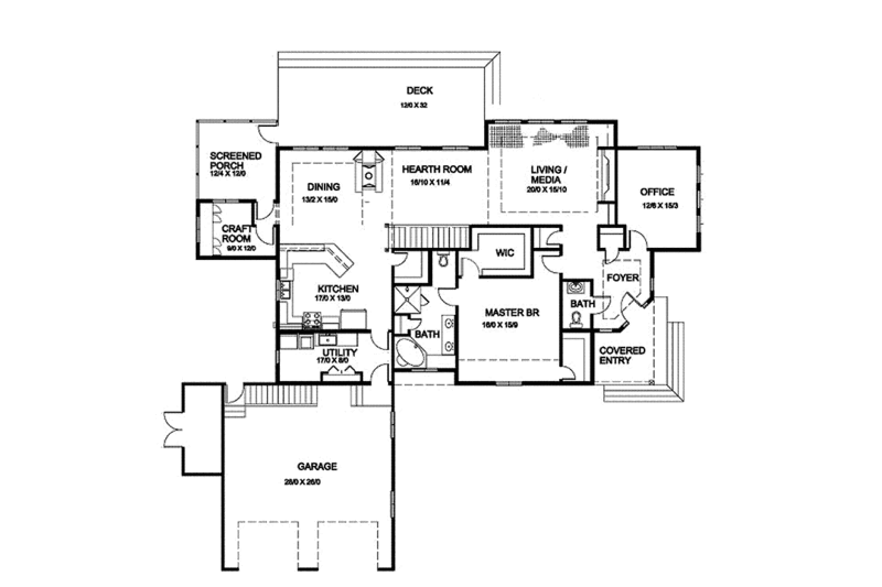 Dream House Plan - Floor Plan - Main Floor for Traditional House Plan #939-2 - 4 bed, 3.5 bath