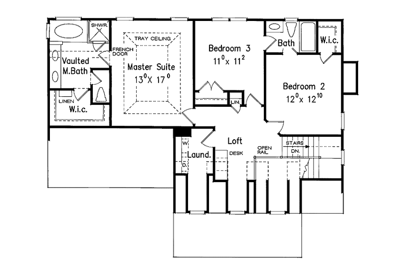 Home Plan - Floor Plan - Upper Floor for Classical House Plan #927-795 - 3 bed, 2.5 bath