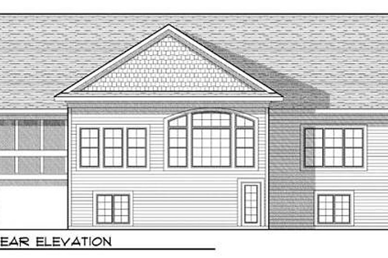 House Plan Design - Exterior - Rear Elevation for Ranch House Plan #70-911 - 4 bed, 3 bath