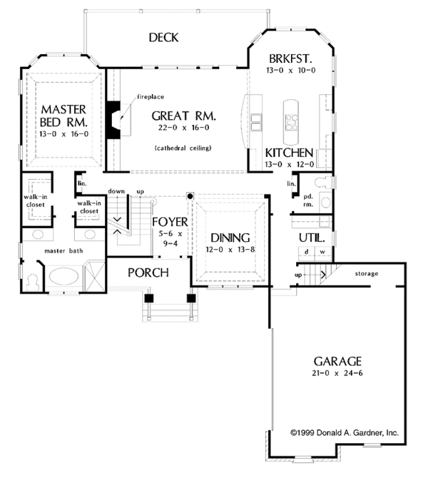 Dream House Plan - Craftsman Floor Plan - Main Floor Plan #929-447