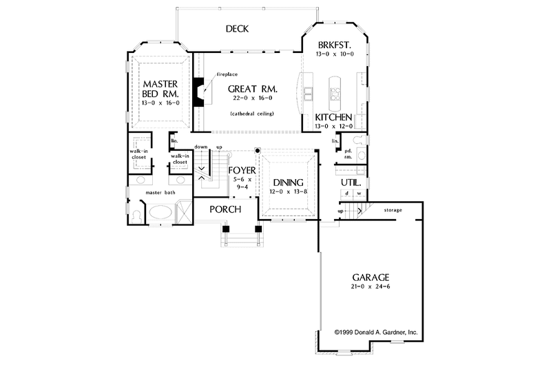 Home Plan - Floor Plan - Main Floor for Craftsman House Plan #929-447 - 4 bed, 3.5 bath
