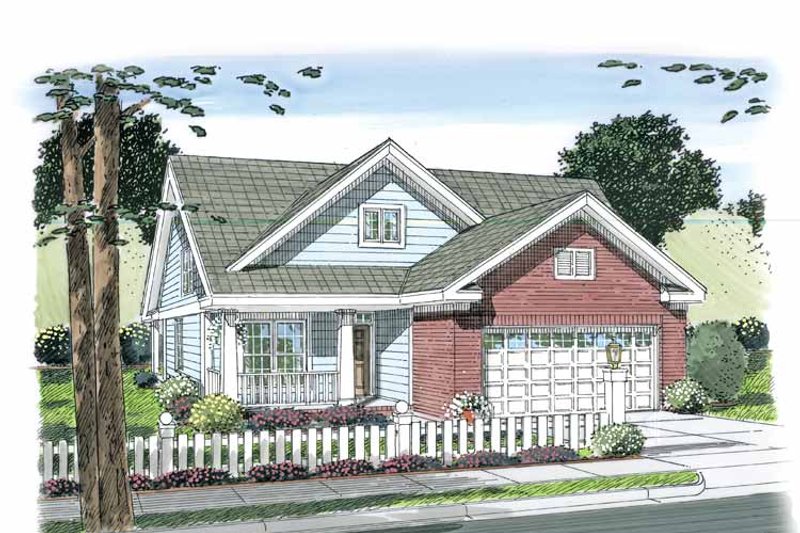 Home Plan - Exterior - Front Elevation 3 for Traditional House Plan #513-2107 - 4 bed, 2.5 bath