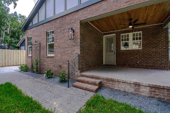 Exterior - Rear Elevation 1 for Tudor House Plan #461-83 - 4 bed, 3 bath