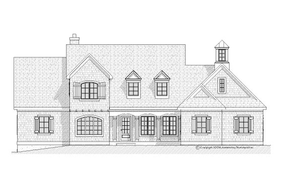 Exterior - Front Elevation 3 for Traditional House Plan #901-100 - 3 bed, 2.5 bath