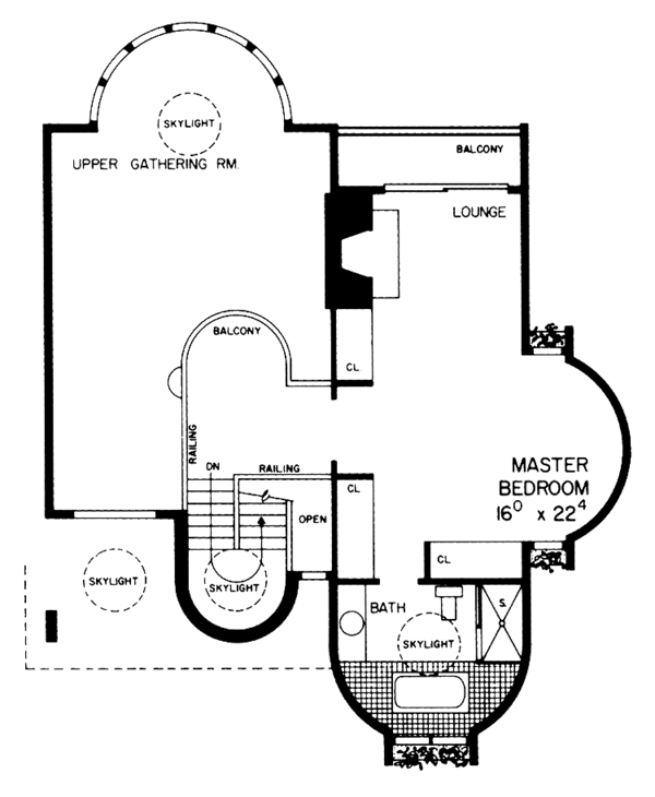 Home Plan - Contemporary Floor Plan - Upper Floor Plan #72-783
