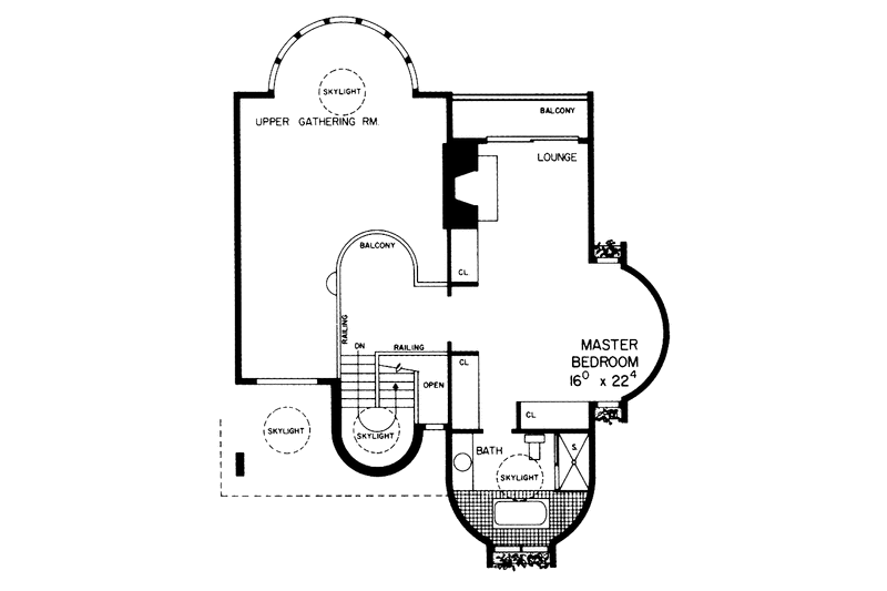 House Design - Floor Plan - Upper Floor for Contemporary House Plan #72-783 - 2 bed, 3.5 bath