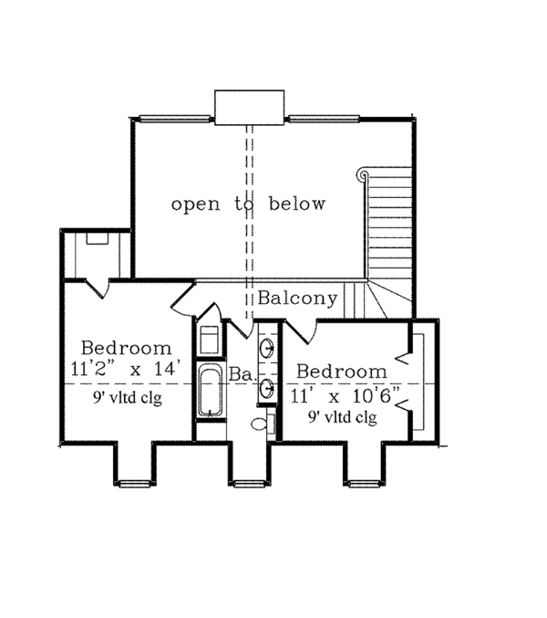 Home Plan - Country Floor Plan - Upper Floor Plan #985-15