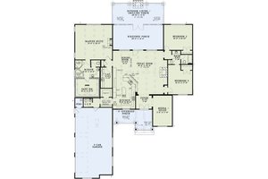 Floor Plan - Main Floor for Craftsman House Plan #17-2589 - 3 bed, 2.5 bath
