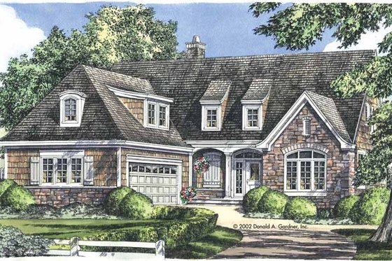 Exterior - Front Elevation 4 for Country House Plan #929-682 - 3 bed, 3.5 bath