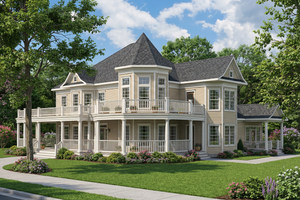 Southern Exterior - Front Elevation Plan #17-2042