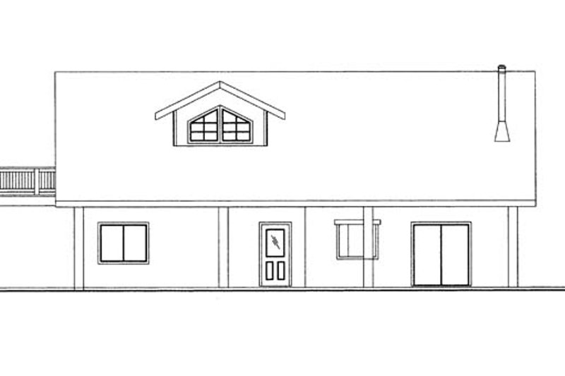 Home Plan - Exterior - Rear Elevation for Contemporary House Plan #117-860 - 3 bed, 2 bath