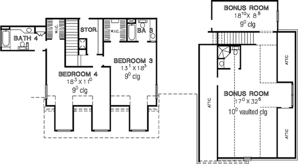 Architectural House Design - Country Floor Plan - Upper Floor Plan #472-315