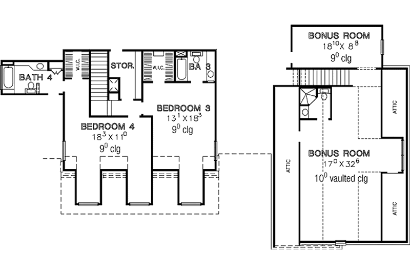 Home Plan - Floor Plan - Upper Floor for Country House Plan #472-315 - 4 bed, 4 bath