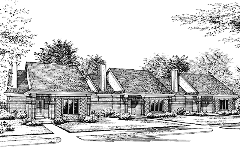 Architectural House Design - Traditional Exterior - Front Elevation Plan #45-494