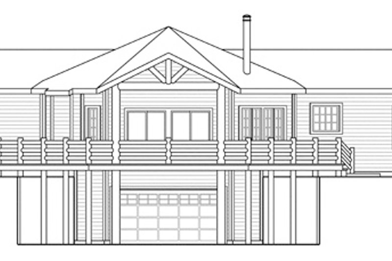 Home Plan - Exterior - Rear Elevation for Craftsman House Plan #124-853 - 2 bed, 2 bath