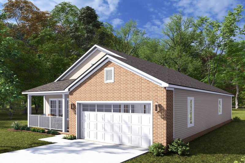 House Blueprint - Exterior - Other Elevation 2 for Cottage House Plan #513-2276 - 3 bed, 2 bath