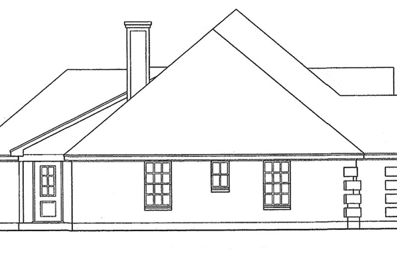 House Blueprint - Exterior - Other Elevation 1 for Traditional House Plan #40-505 - 4 bed, 2 bath