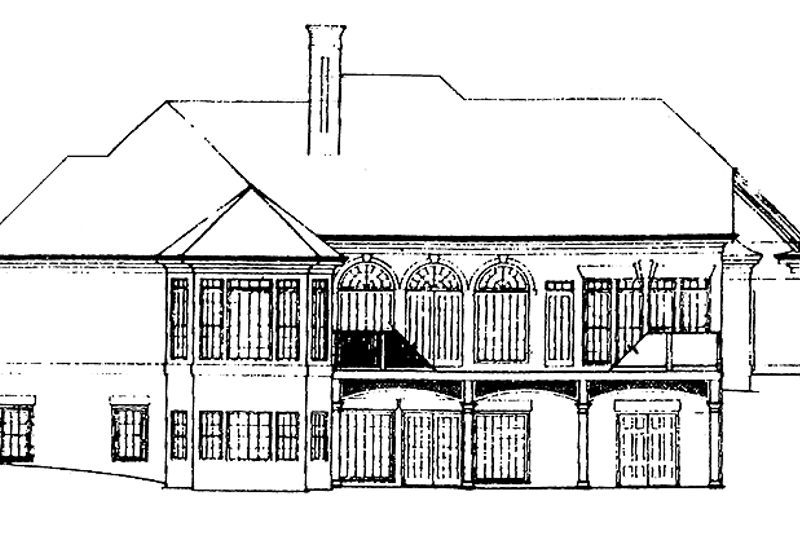 Dream House Plan - Exterior - Rear Elevation for Traditional House Plan #429-59 - 3 bed, 2.5 bath
