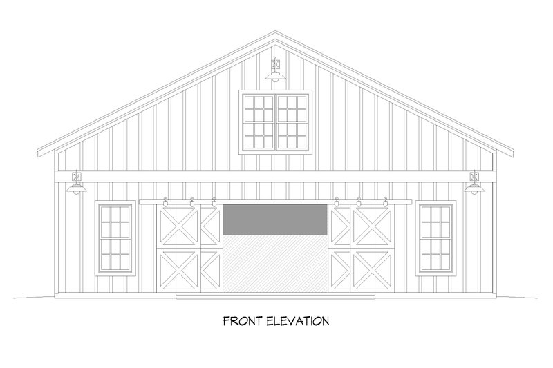 Home Plan - Exterior - Front Elevation 3 for Country House Plan #932-616, 0.5 bath