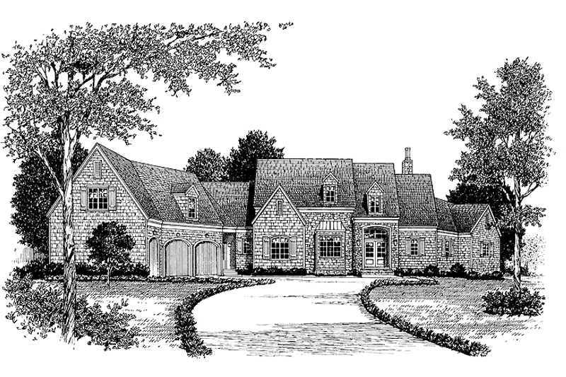 Dream House Plan - Exterior - Front Elevation 3 for Country House Plan #453-236 - 5 bed, 4.5 bath
