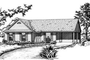 Ranch Exterior - Front Elevation Plan #36-254