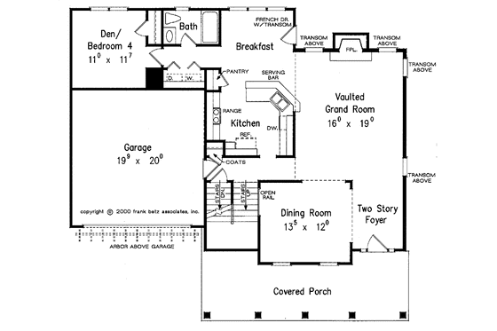 Floor Plan - Main Floor for Country House Plan #927-633 - 4 bed, 3 bath