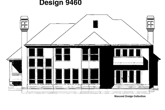 Exterior - Rear Elevation for Traditional House Plan #48-717 - 3 bed, 2.5 bath