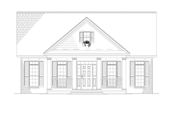 Exterior - Front Elevation 4 for Country House Plan #17-2903 - 3 bed, 2 bath