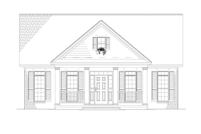 House Blueprint - Exterior - Front Elevation 4 for Country House Plan #17-2903 - 3 bed, 2 bath