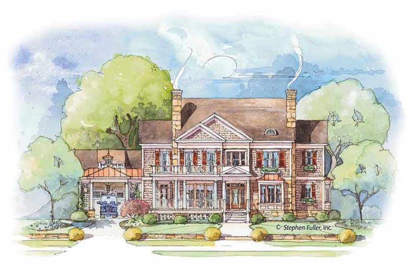 Dream House Plan - Colonial Exterior - Front Elevation Plan #429-432