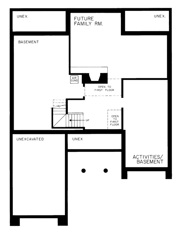 Architectural House Design - Contemporary Floor Plan - Lower Floor Plan #72-766