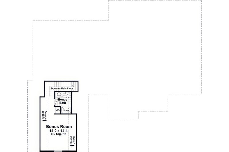 Architectural House Design - Floor Plan - Upper Floor for Craftsman House Plan #21-629 - 3 bed, 2.5 bath